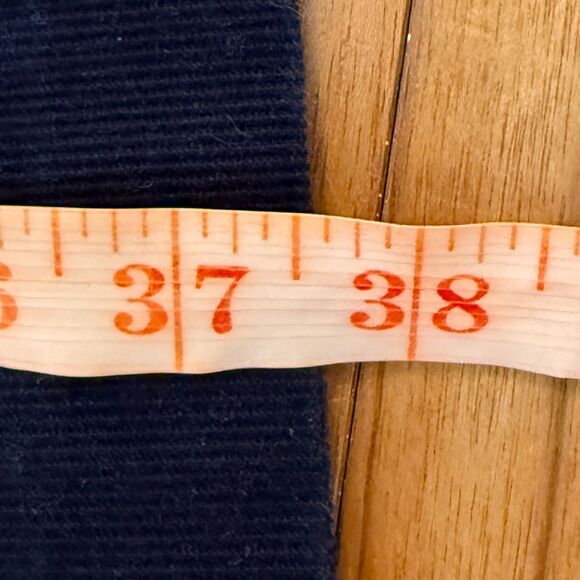 Women Anthropologie The Essential Corduroy Cropped Flare Trousers Dark Blue Sz 6 - Picture 8 of 10